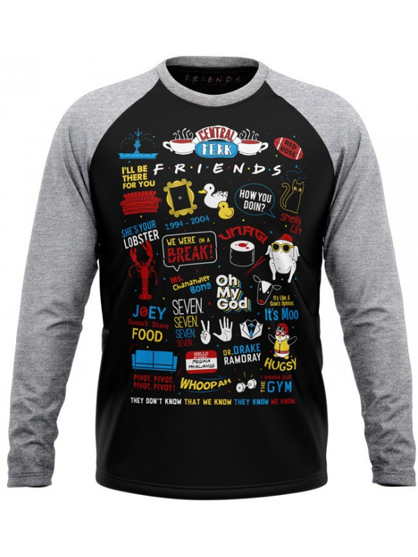 F.R.I.E.N.D.S Infographic - Friends Official Full Sleeve T-shirt