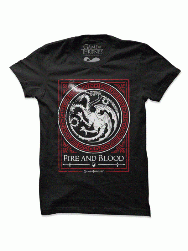 House Targaryen Emblem (Glow In The Dark) - Game Of Thrones Official T-shirt 