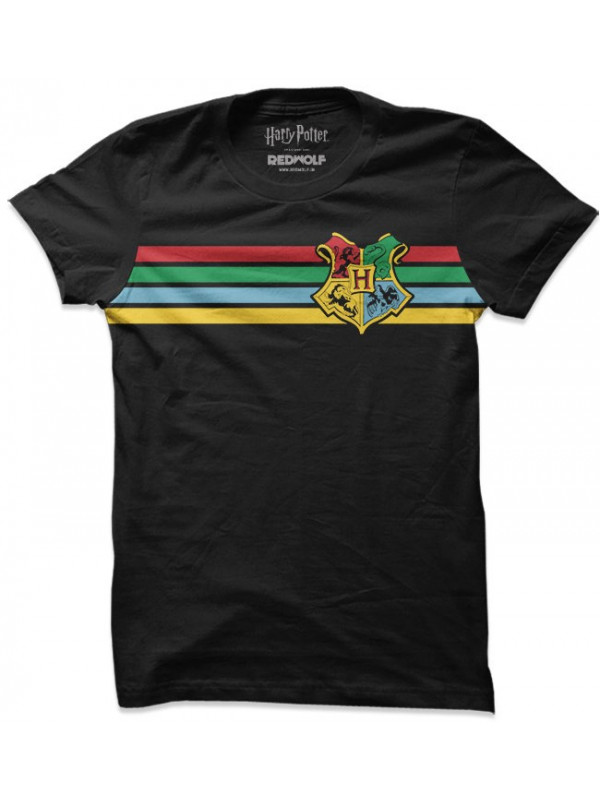 Hogwarts: Retro Stripes - Harry Potter Official T-shirt