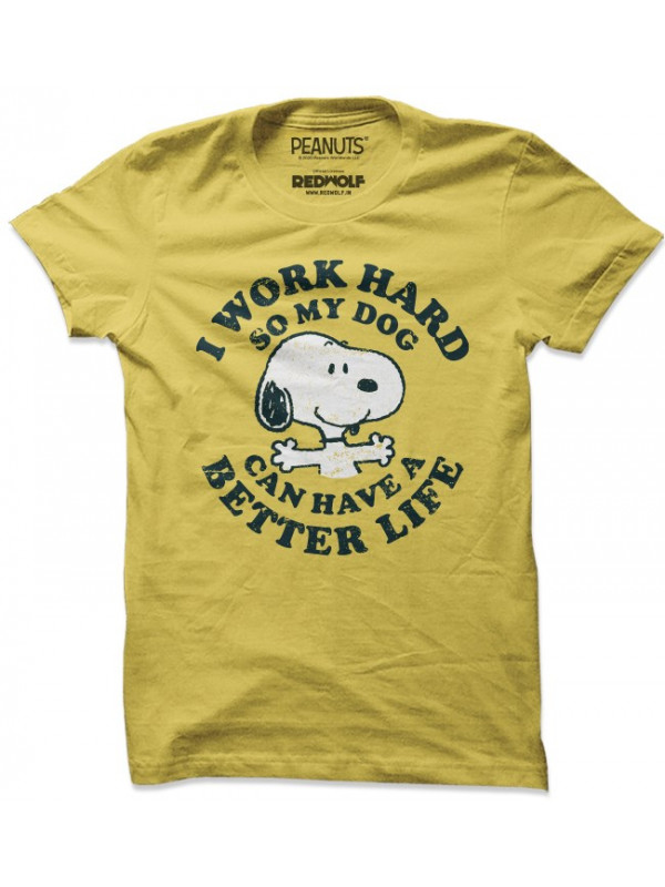 I Work Hard - Peanuts Official T-shirt