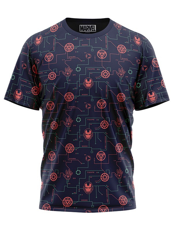 Iron Man Pattern - Marvel Official T-shirt