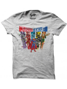 Justice League: Character Stripes - Justice League Official T-shirt