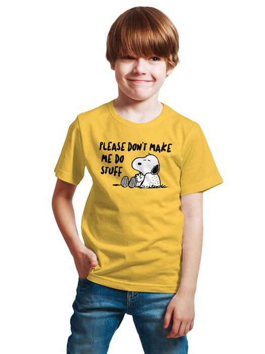 Don't Make Me Do Stuff - Peanuts Official Kids T-shirt
