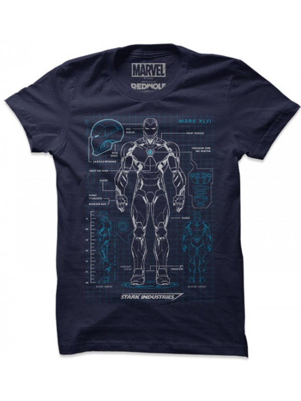 Iron Man Blueprint - Marvel Official T-shirt
