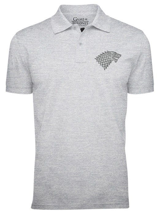 House Stark Sigil (Pocket Print) - Game Of Thrones Official Polo T-shirt