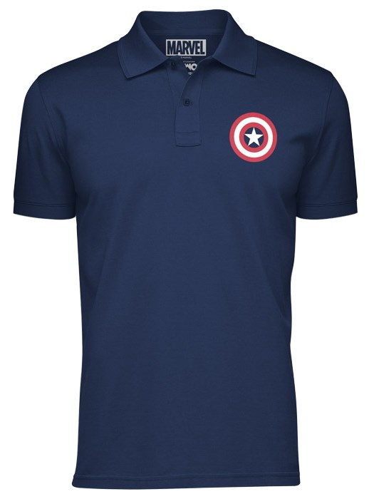 Captain America: Shield - Marvel Official Polo T-shirt