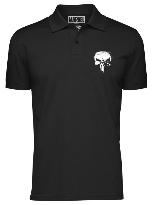 The Punisher Skull (Pocket Print) - Marvel Official Polo Shirt