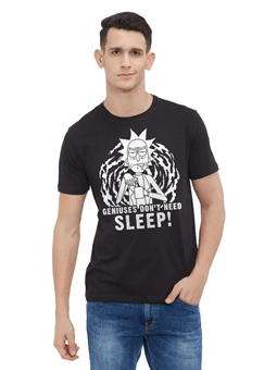 Geniuses Don't Need Sleep (Glow In The Dark) - Rick And Morty Official T-shirt