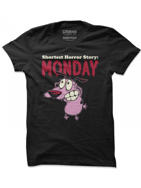 Shortest Horror Story - Courage The Cowardly Dog Official T-shirt