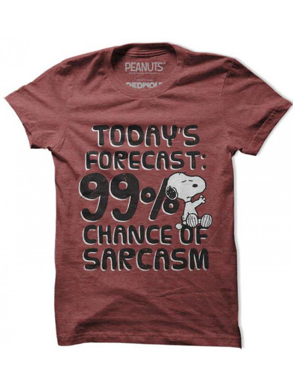 99% Chance of Sarcasm - Peanuts Official T-shirt