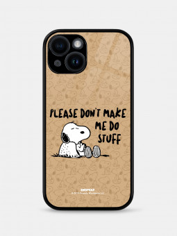 Don't Make Me Do Stuff - Peanuts Official Mobile Cover