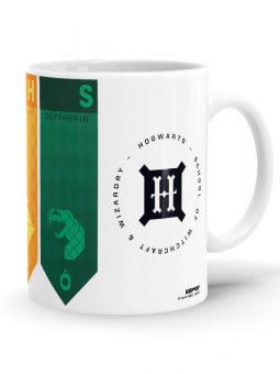 Hogwarts House Flags - Harry Potter Official Mug