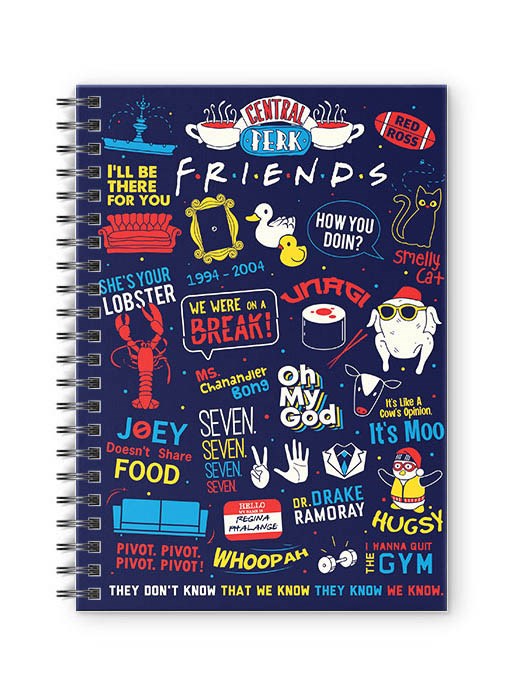 F.R.I.E.N.D.S Infographic - Friends Official Spiral Notebook