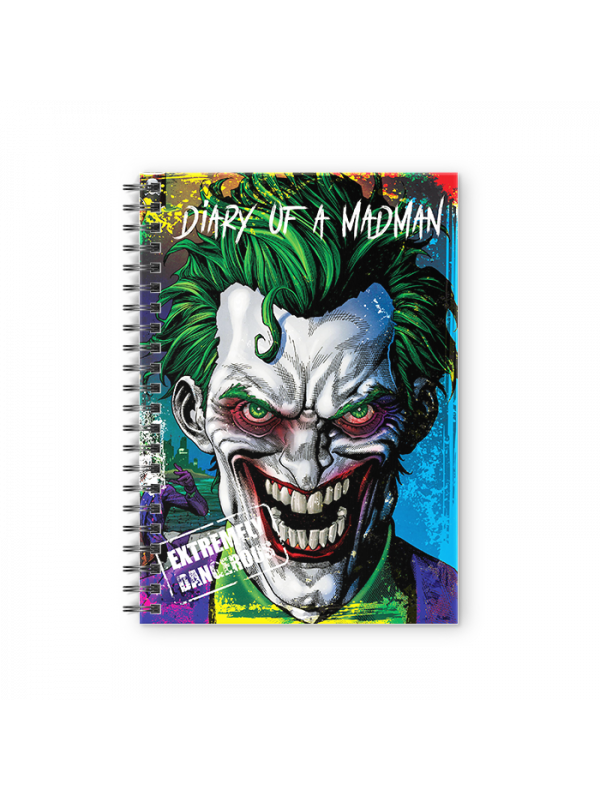 Diary Of A Madman - Joker Official Spiral Notebook Diary Of A Madman - Joker Official Spiral Notebook
