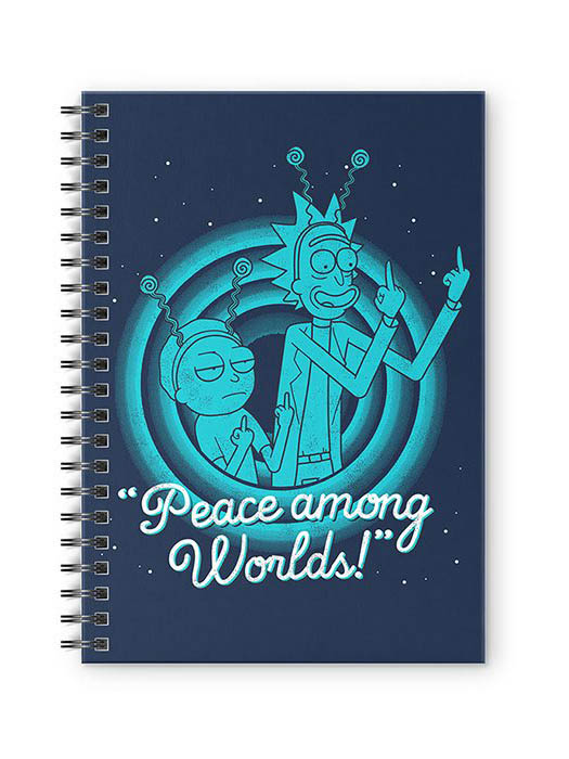 Peace Among Worlds - Rick And Morty Official Spiral Notebook