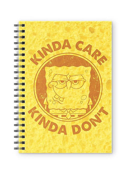 Kinda Care, Kinda Don't - SpongeBob SquarePants Official Spiral Notebook