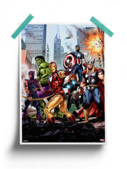 Battle Of New York - Marvel Official Poster