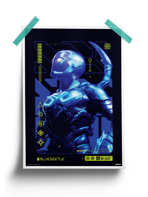 Blue Beetle Armour - Blue Beetle Official Poster
