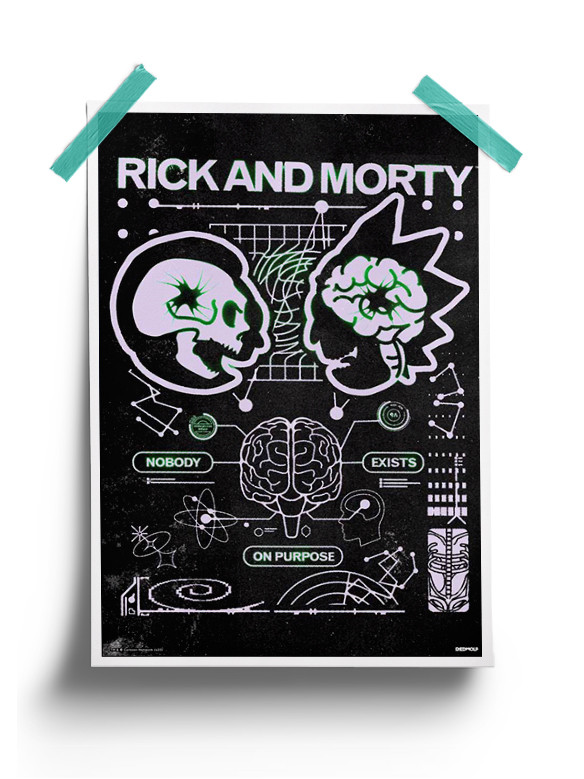 Exist On Purpose - Rick And Morty Official Poster