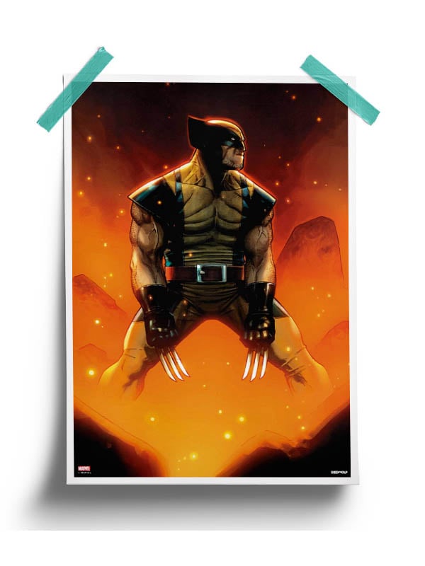Fiery Wolverine - Marvel Official Poster