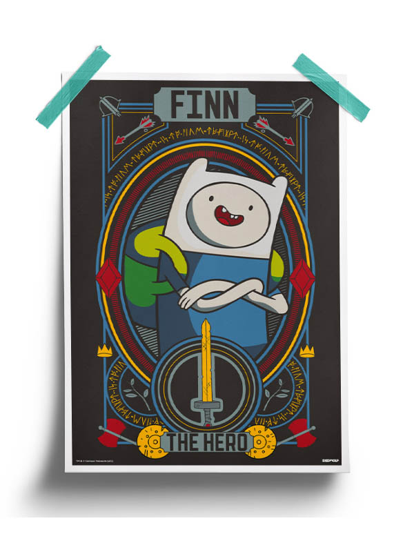 Finn The Hero - Adventure Time Official Poster