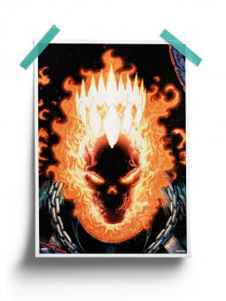 Flaming Head - Marvel Official Poster