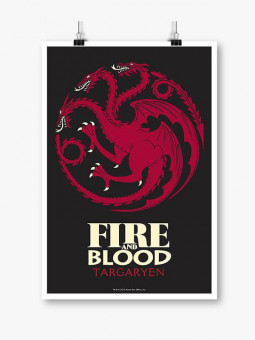 Fire and Blood - Game Of Thrones Official Poster