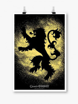 House Lannister Sigil Splatter - Game Of Thrones Official Poster