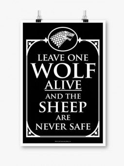 House Stark One Wolf - Game Of Thrones Official Poster