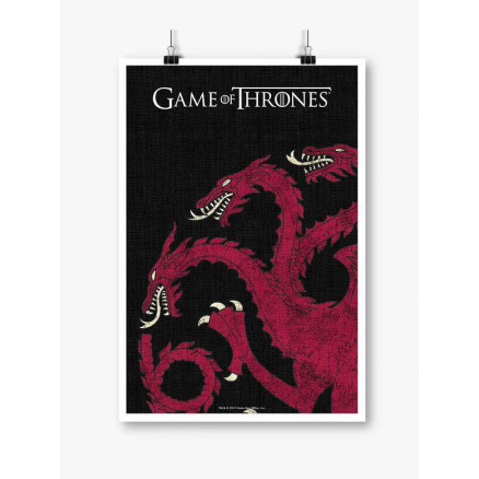House Targaryen Sigil Design - Game Of Thrones Official Poster