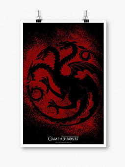 House Targaryen Sigil Splatter - Game Of Thrones Official Poster
