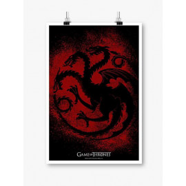 House Targaryen Sigil Splatter - Game Of Thrones Official Poster