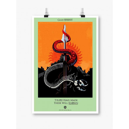 The Red Viper And The Mountain: Beautiful Death - Game Of Thrones Official Poster