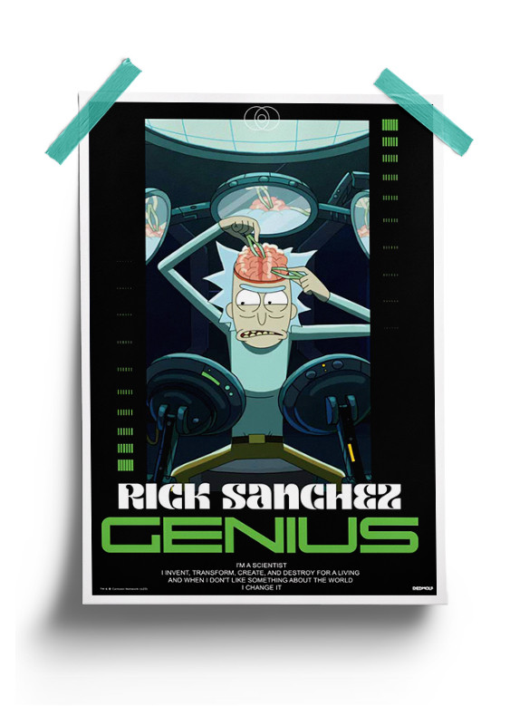 Genius Scientist - Rick And Morty Official Poster