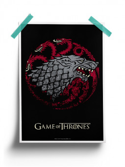Fire, Blood and Ice - Game Of Thrones Official Poster