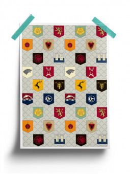House Banner Pattern - Game Of Thrones Official Poster