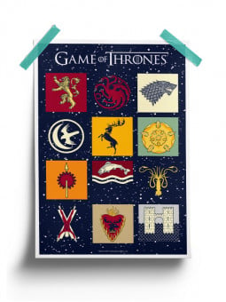 House Sigil Pattern - Game Of Thrones Official Poster