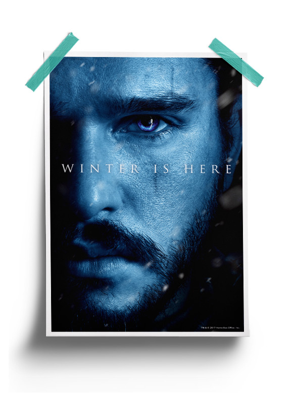 Jon Snow: Winter Is Here - Game Of Thrones Official Poster