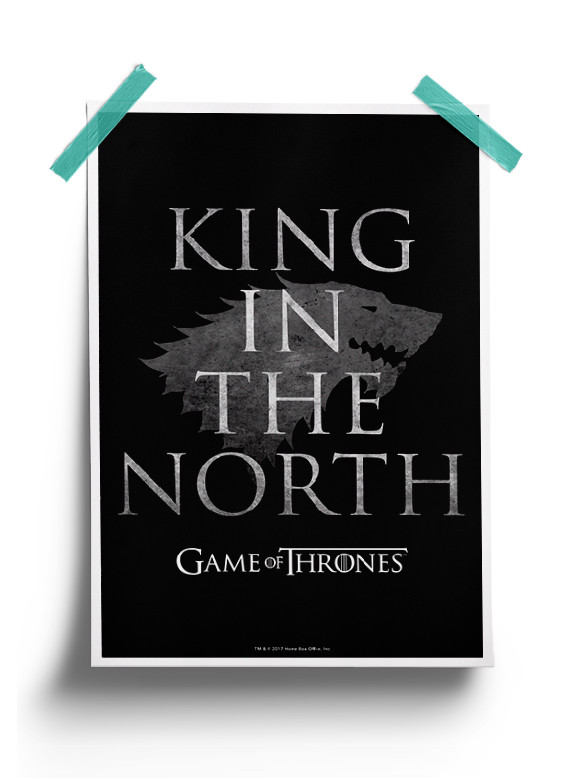 King In the North: Black - Game Of Thrones Official Poster