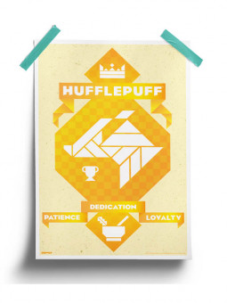 Hufflepuff Brutalist - Harry Potter Official Poster