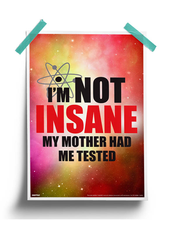I'm Not Insane - The Big Bang Theory Official Poster