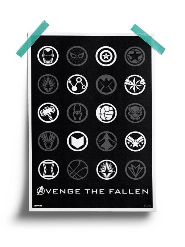 Avenge The Fallen - Marvel Official Poster