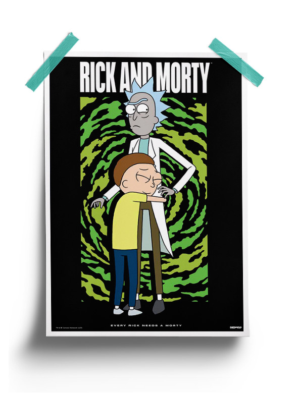 One-Sided Hug - Rick And Morty Official Poster