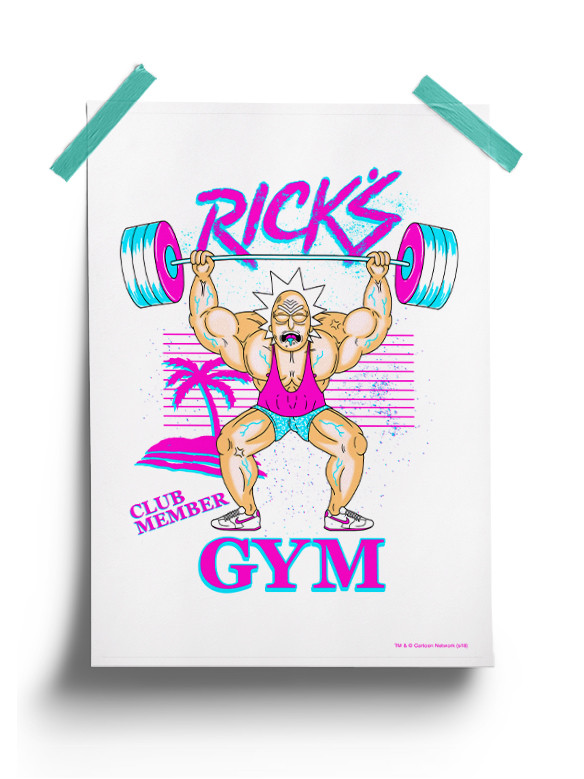 Rick's Gym - Rick And Morty Official Poster