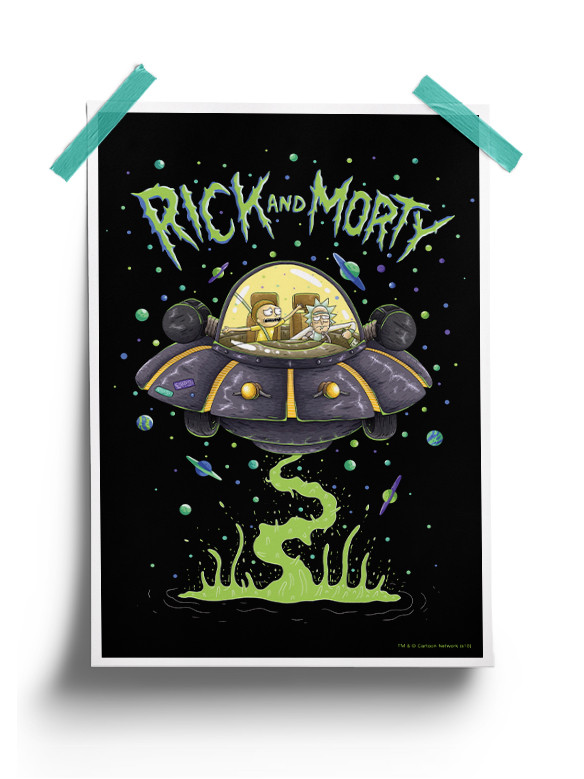 Space Cruiser - Rick And Morty Official Poster