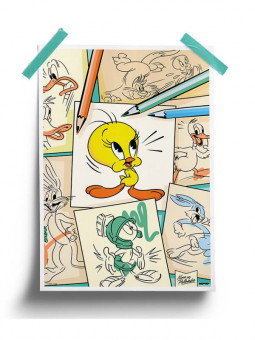 Sketchy Tweety - Looney Tunes Official Poster