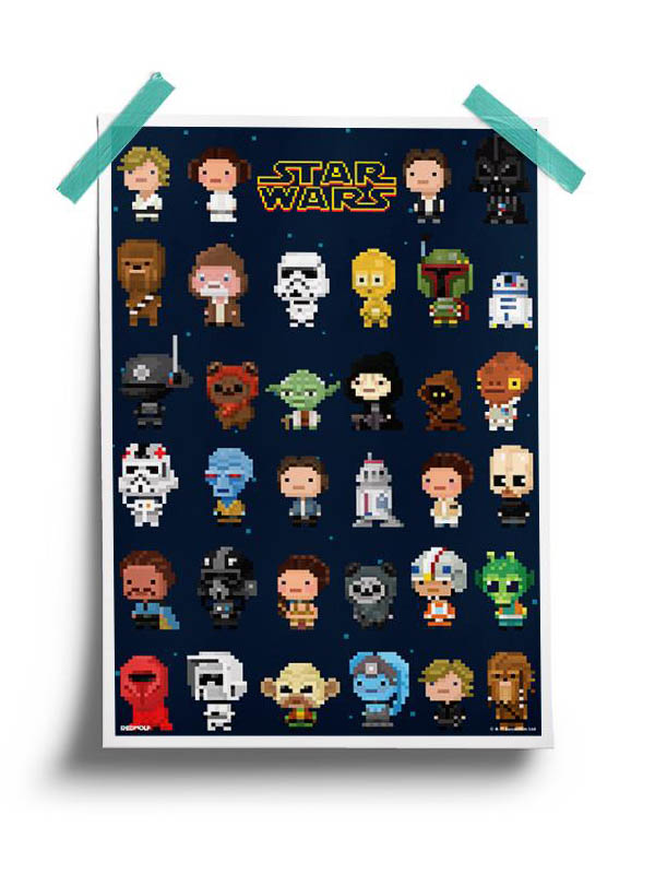 Star Wars: 8-Bit Characters - Star Wars Official Poster