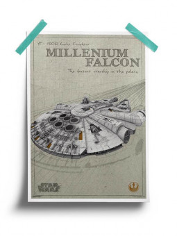 Retro Falcon - Star Wars Official Poster