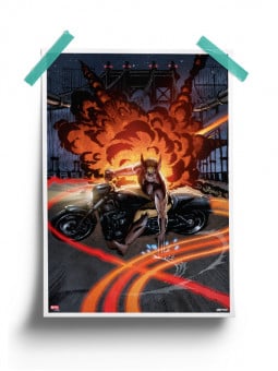 Wolverine Bike Slide - Marvel Official Poster