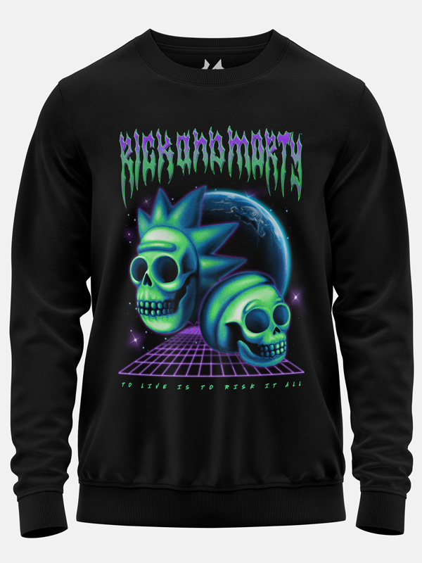 Skeletal Rick and Morty - Rick and Morty Official Pullover